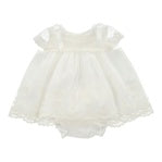 Embroidered lace trim dress