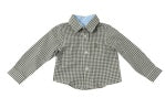 DK black/white checked button down