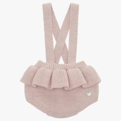 ruffle knit overall
