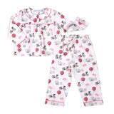 Vintage Paris Print Girls' Soft Lightweight Cotton Pyjamas