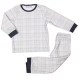 LEHANE | Boys Blue & Grey Check Print Pyjamas
