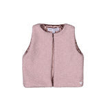 GLADYS | Girls Pink Bouclé Sleeveless Vest