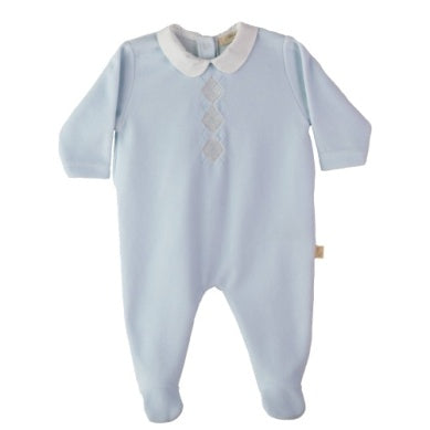 Velour Preppy Footie