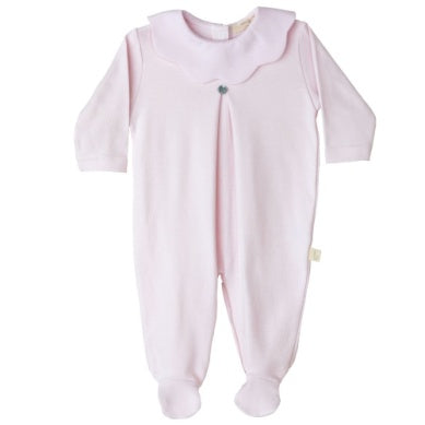 Cotton Footie W/ Piqué Collar