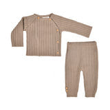 Boys Taupe Knit Trouser Set