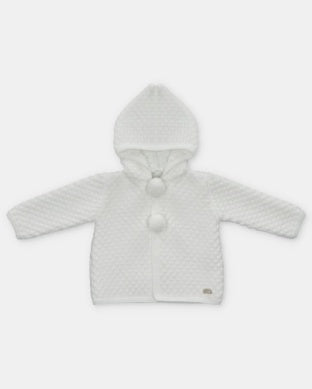 Pink Snow Hooded Knit Jacket