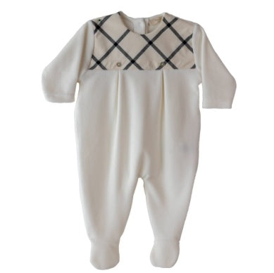 Velour Panda Footie