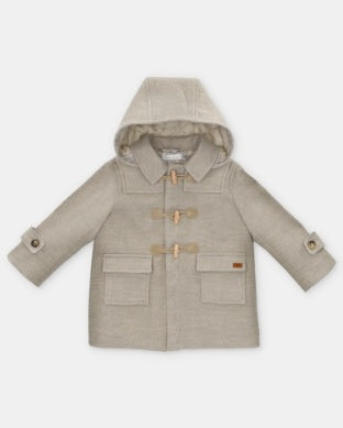 Toggle hooded peacoat