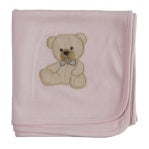 Sweet teddy bear receiving blanket