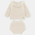 Nina Pink Knit Bloomer Set