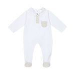 Zackary Taupe Stripe Footie