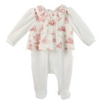 Velour Toile blouse footie