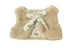 Copped faux fur vest