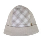 Grey Velour Plaid hat