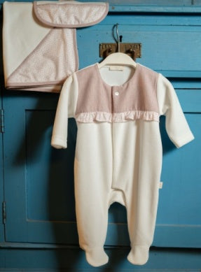 Velour Riverside Ruffle Footie