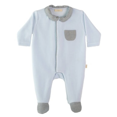 Antoine Blue Cotton Footie