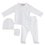Lace trim layette set