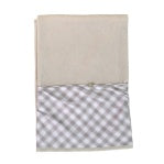 Grey Velour Plaid Blanket