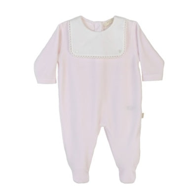 Barbara Bib Velour Footie