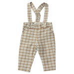 Plaid suspender pants