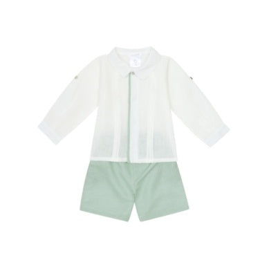 Sage boys shorts set