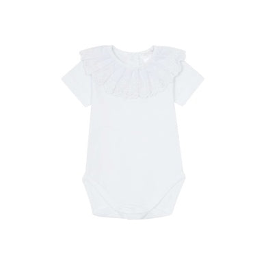 Eyelet collar onesie