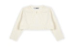 Dk White Cropped Cardigan