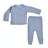 Boys Blue Knitted Trousers Set