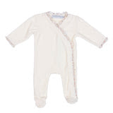 ELLA | Baby Girls Ivory Velour Babygrow