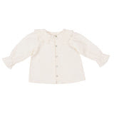 CLARA | Girls Ivory Twill Blouse