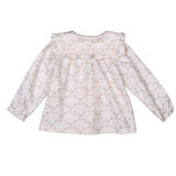 CLARA | Girls Ivory & Pink Festa Print Blouse