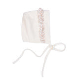 EMILIA | Baby Girls Ivory Floral Velour Bonnet