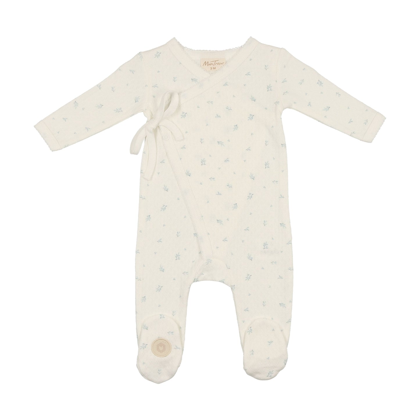 Leaf Print Wrap Footie