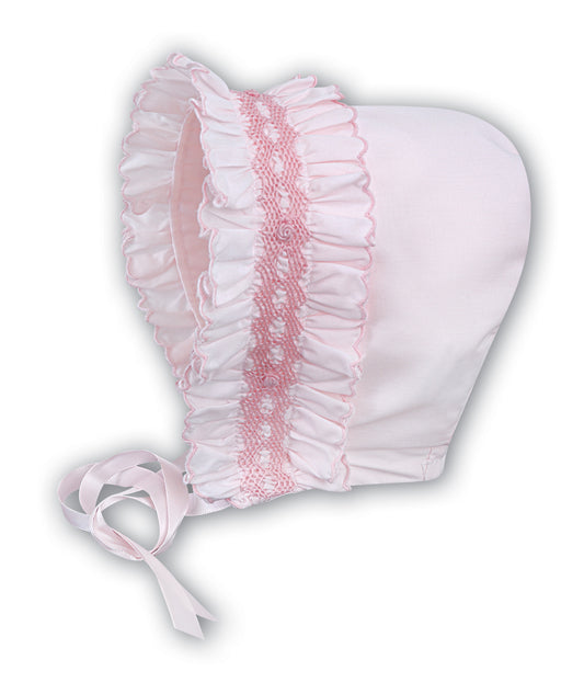 Embroidered flower bonnet