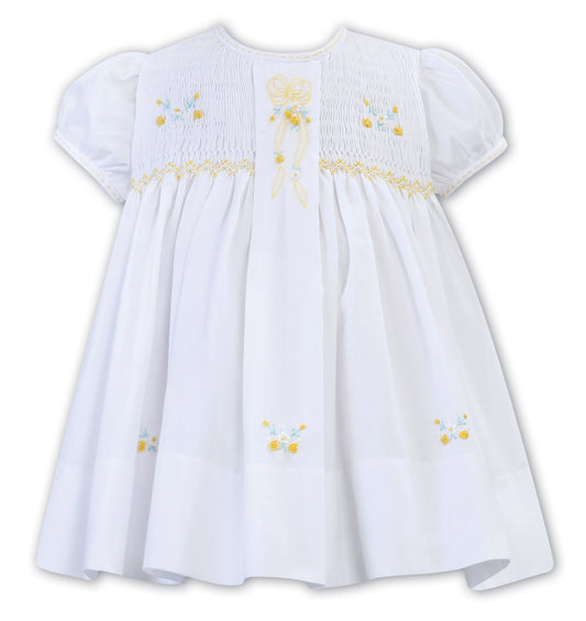 Pleated flower clustered dress