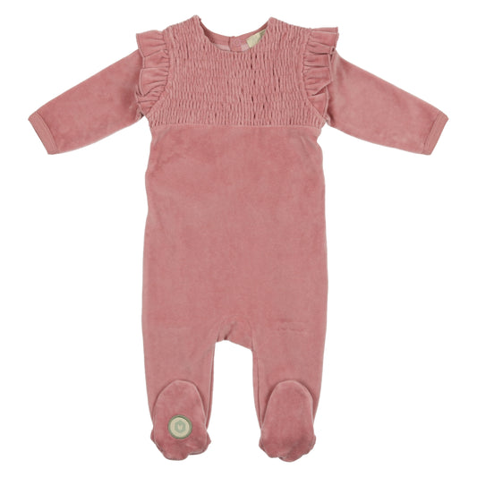 Countess of Smocking Girls Rose Footie