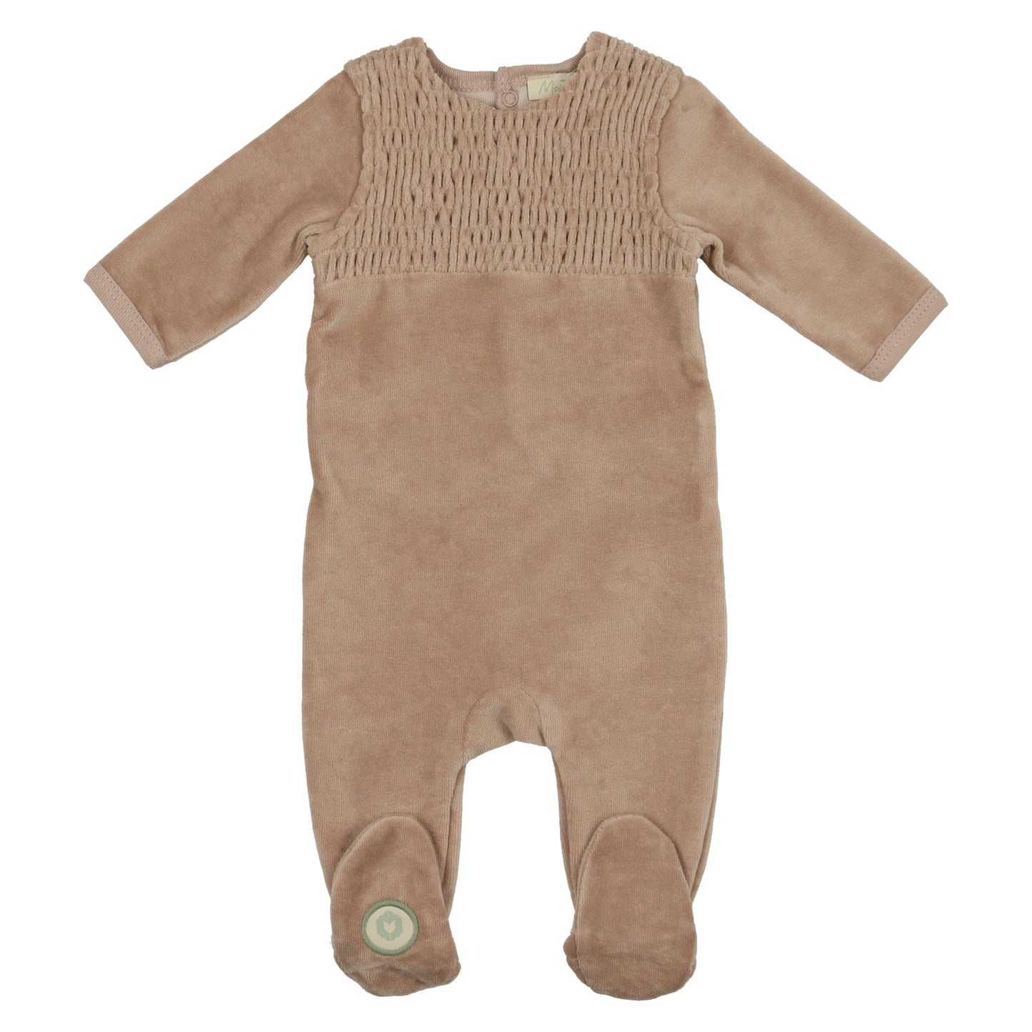 Count of Smocking Boys Taupe Footie