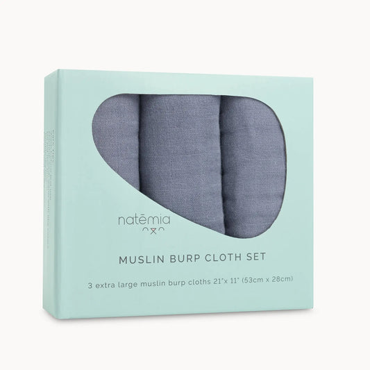 Ultra Soft Muslin Bamboo Burp Cloths - 3 Pack