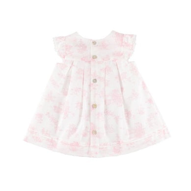 Pink Toile Printed Dress