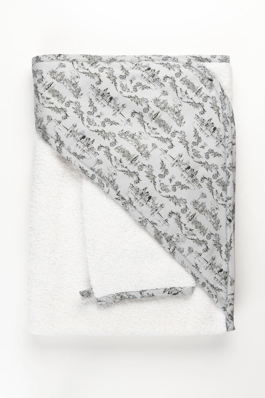Pink print towel set