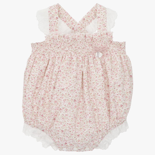 Short Romper in Woven Fabric Flowerty