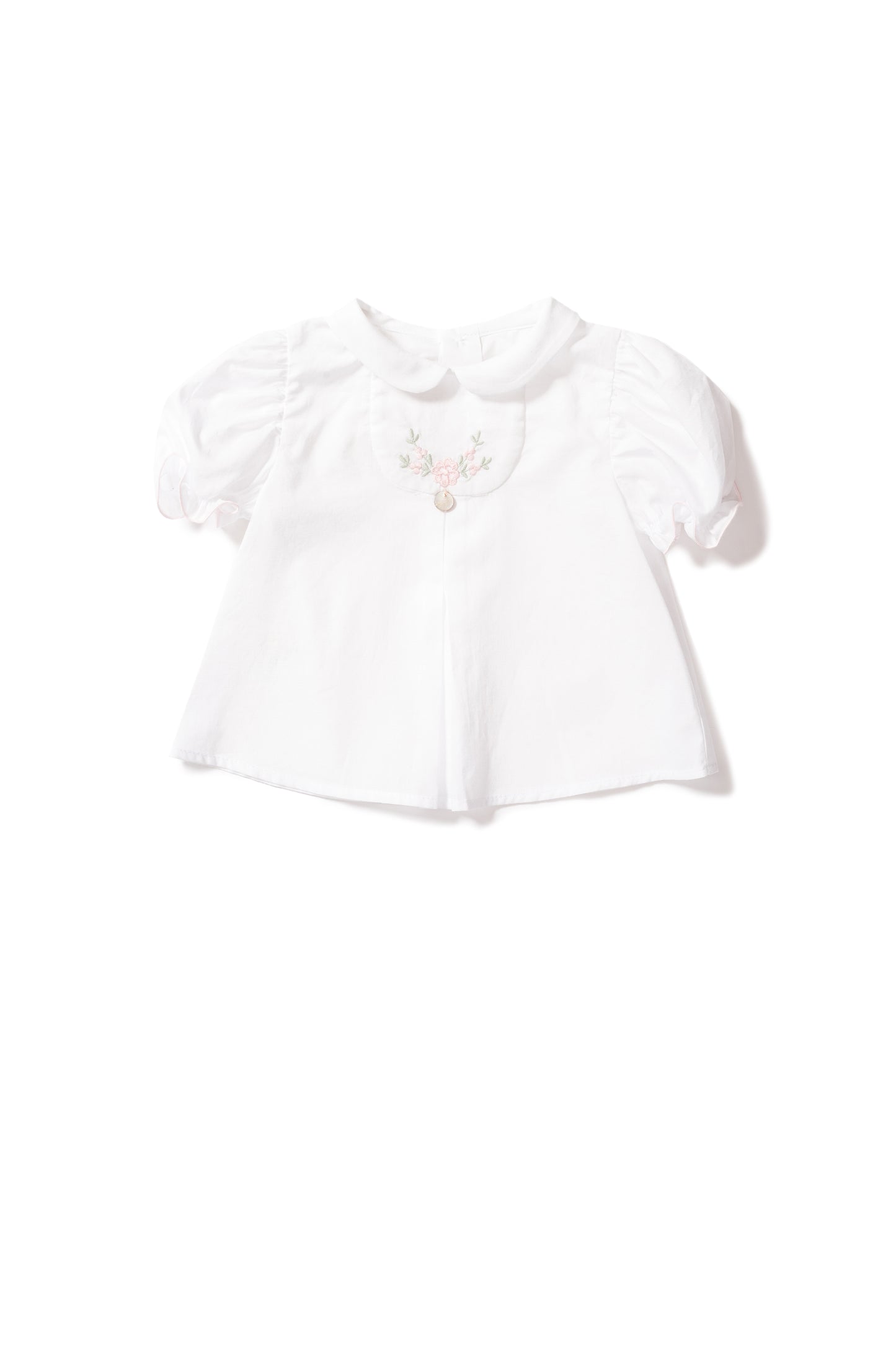 puff sleeved embroidered shirt