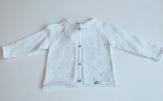 White Cardigan cotton knit