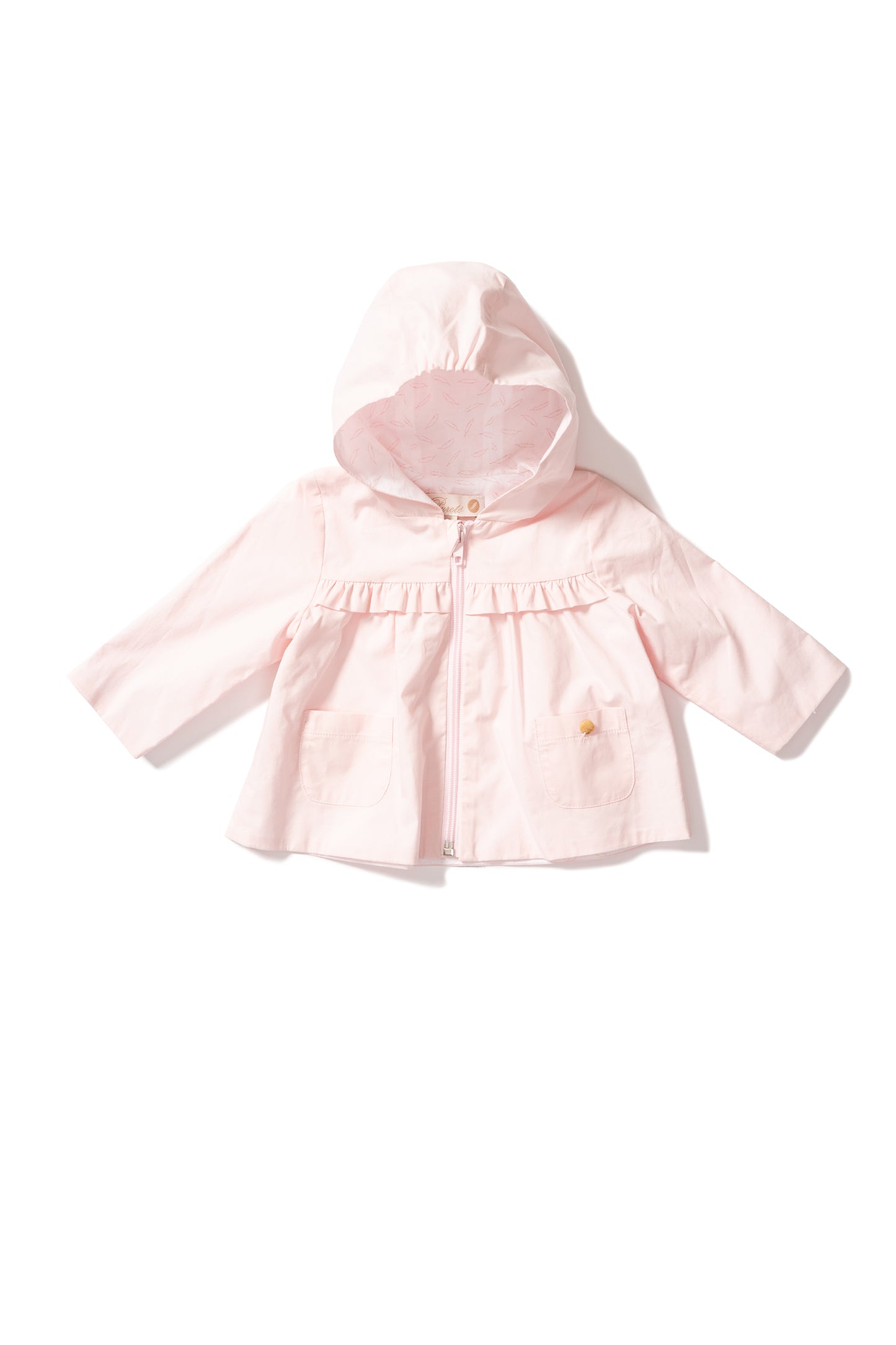 Pink hooded cotton jacket