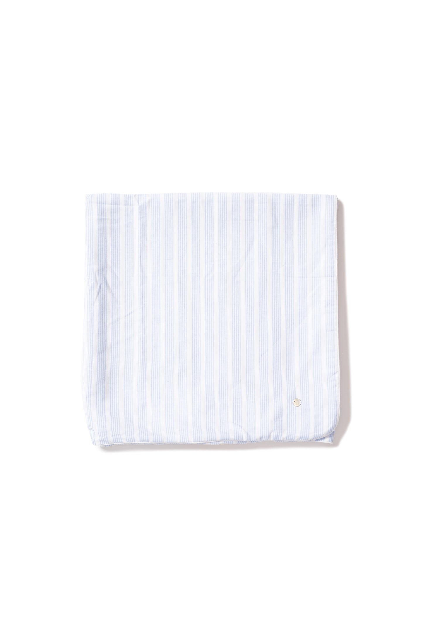 Blue striped cotton blanket