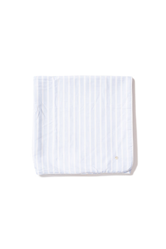 Blue striped cotton blanket