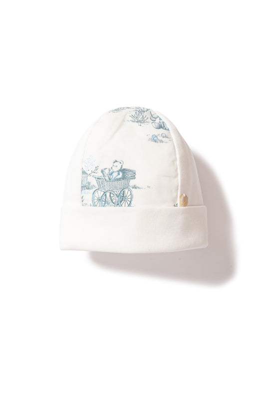 Printed pull on hat
