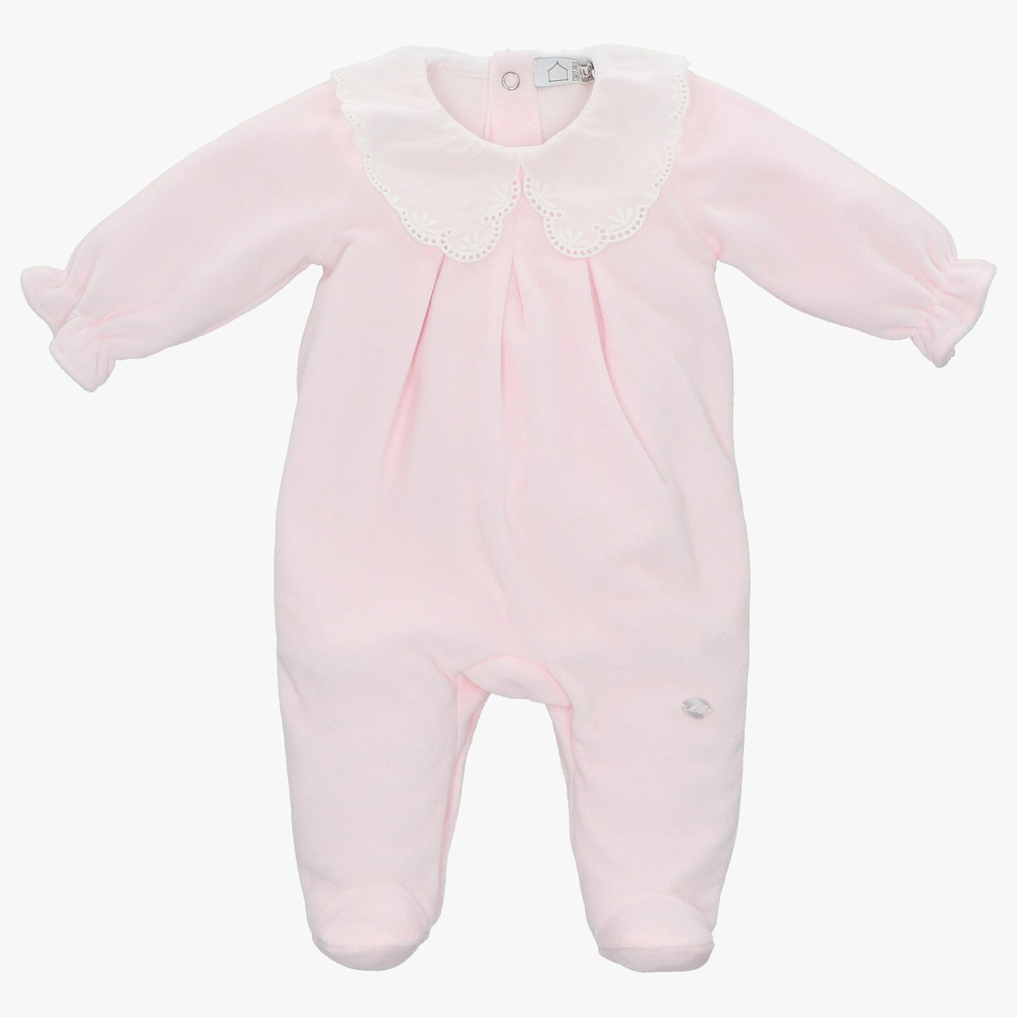 Rosa Pastel Velour Footie Parfume