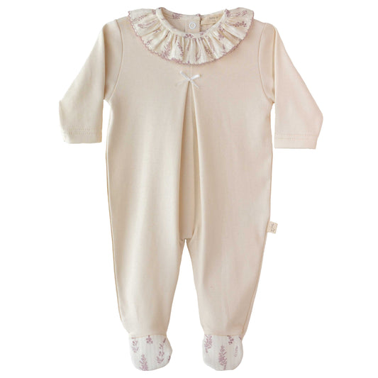 Lily ruffled long sleeve footie