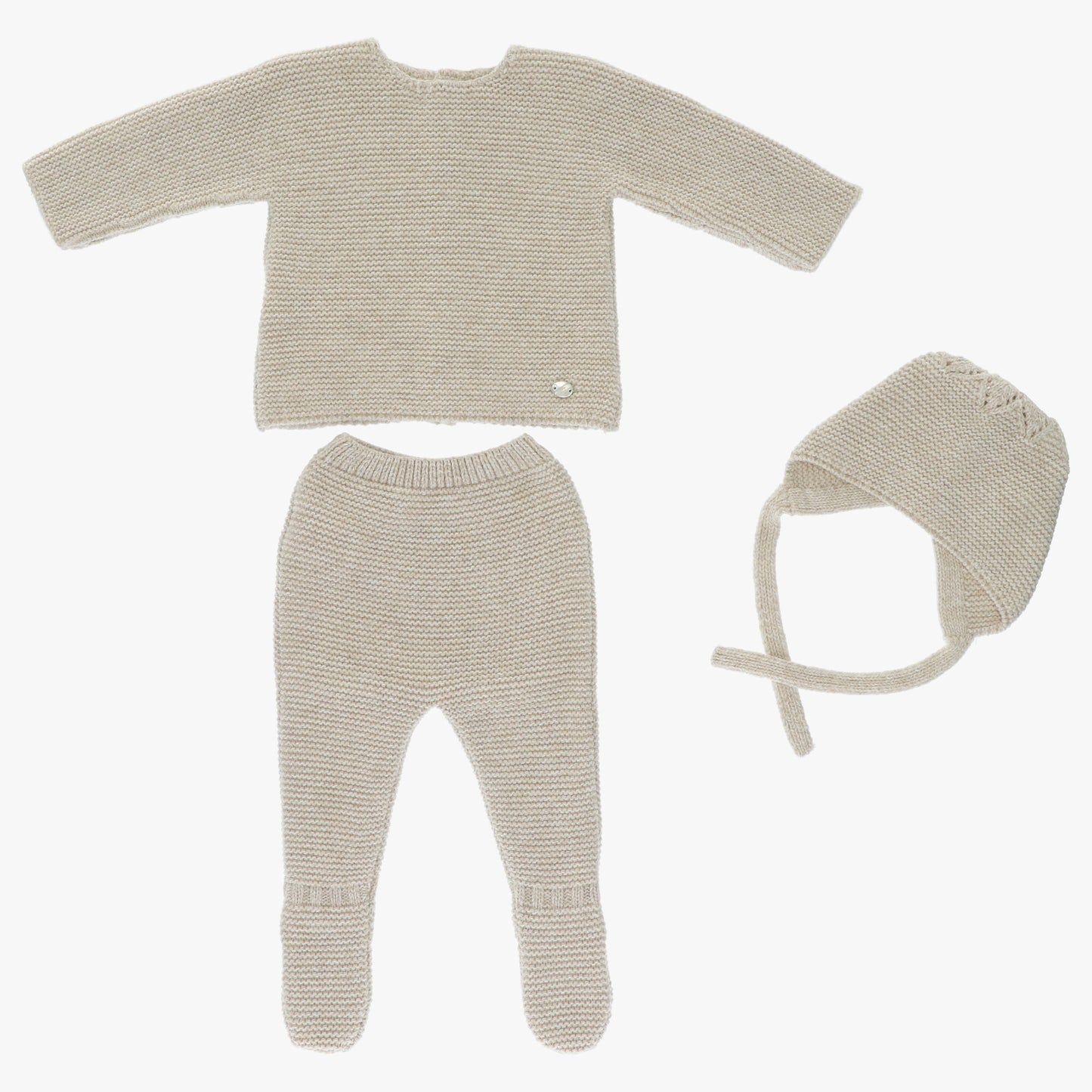 Set Sweater, Leggins & Bonnet (all knitwear) -gender neutral- Flowers